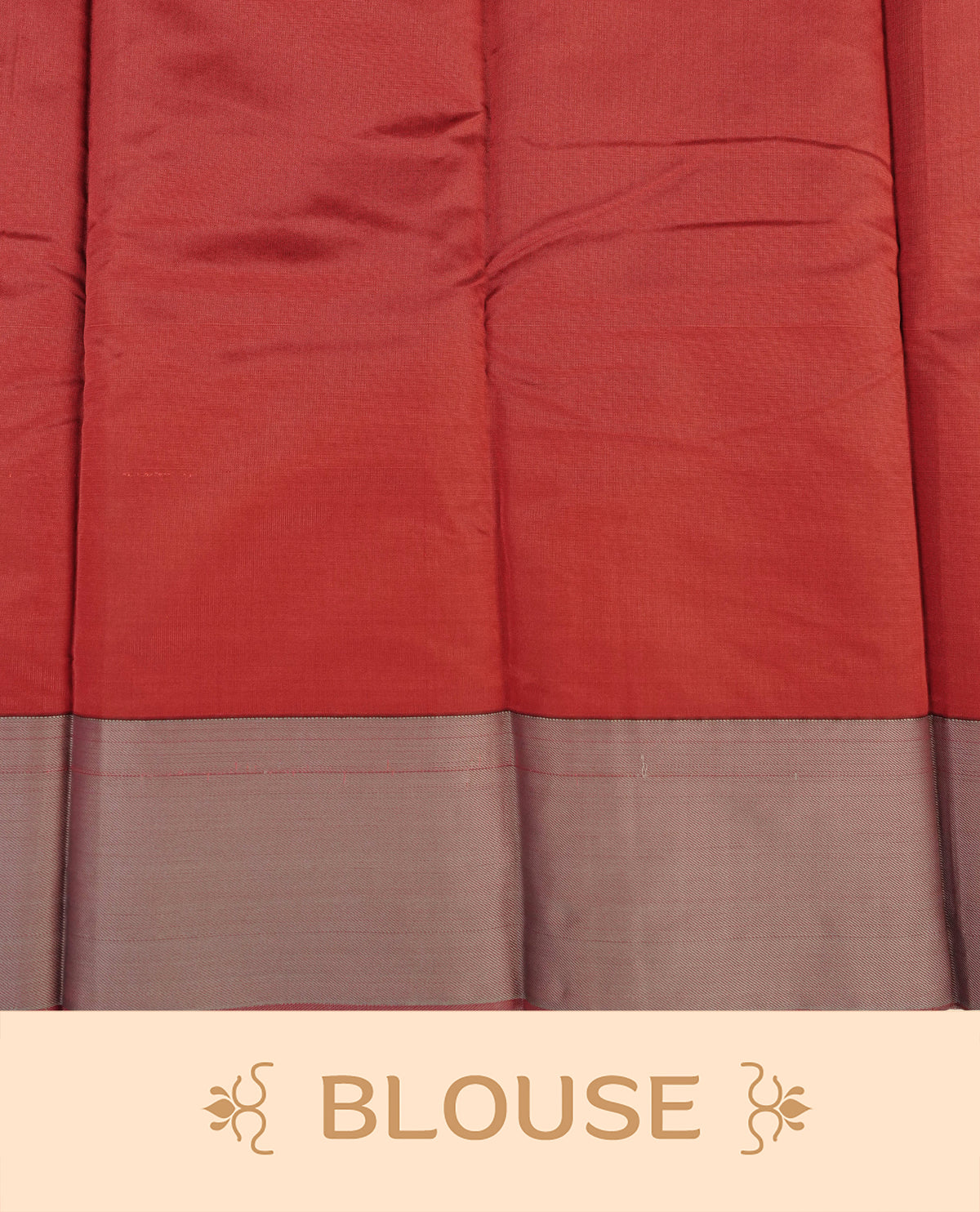 Red colour silk cotton saree featuring reddish grey colour thread motifs on body thread detiled contrast borders & pallu,comes with matching blouse piece