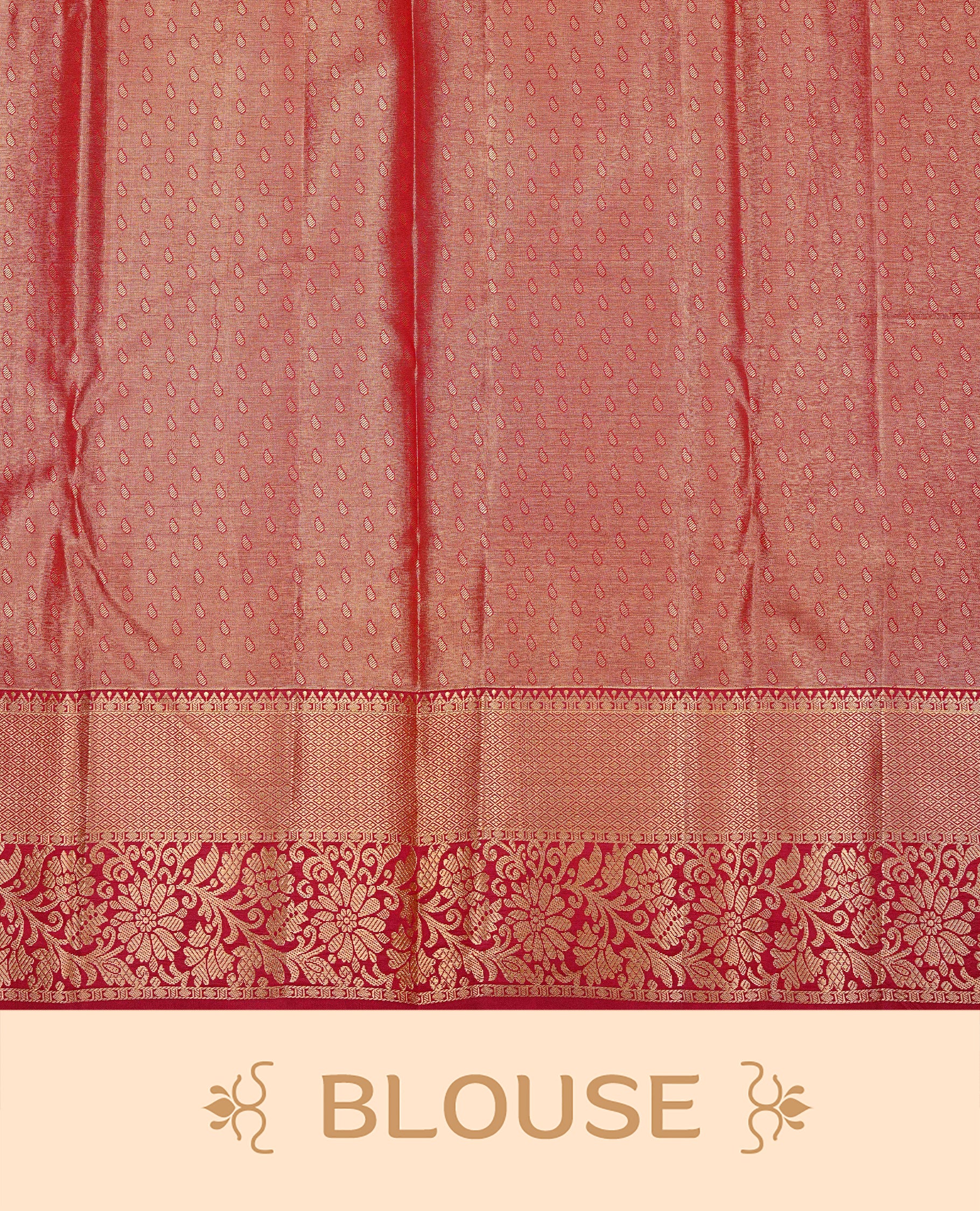 Blue colour Double shade Semi tissue silk saree featuring Gold zari Kodi pattern on body, Contrast Purple colour with traditional border, paired with matching.