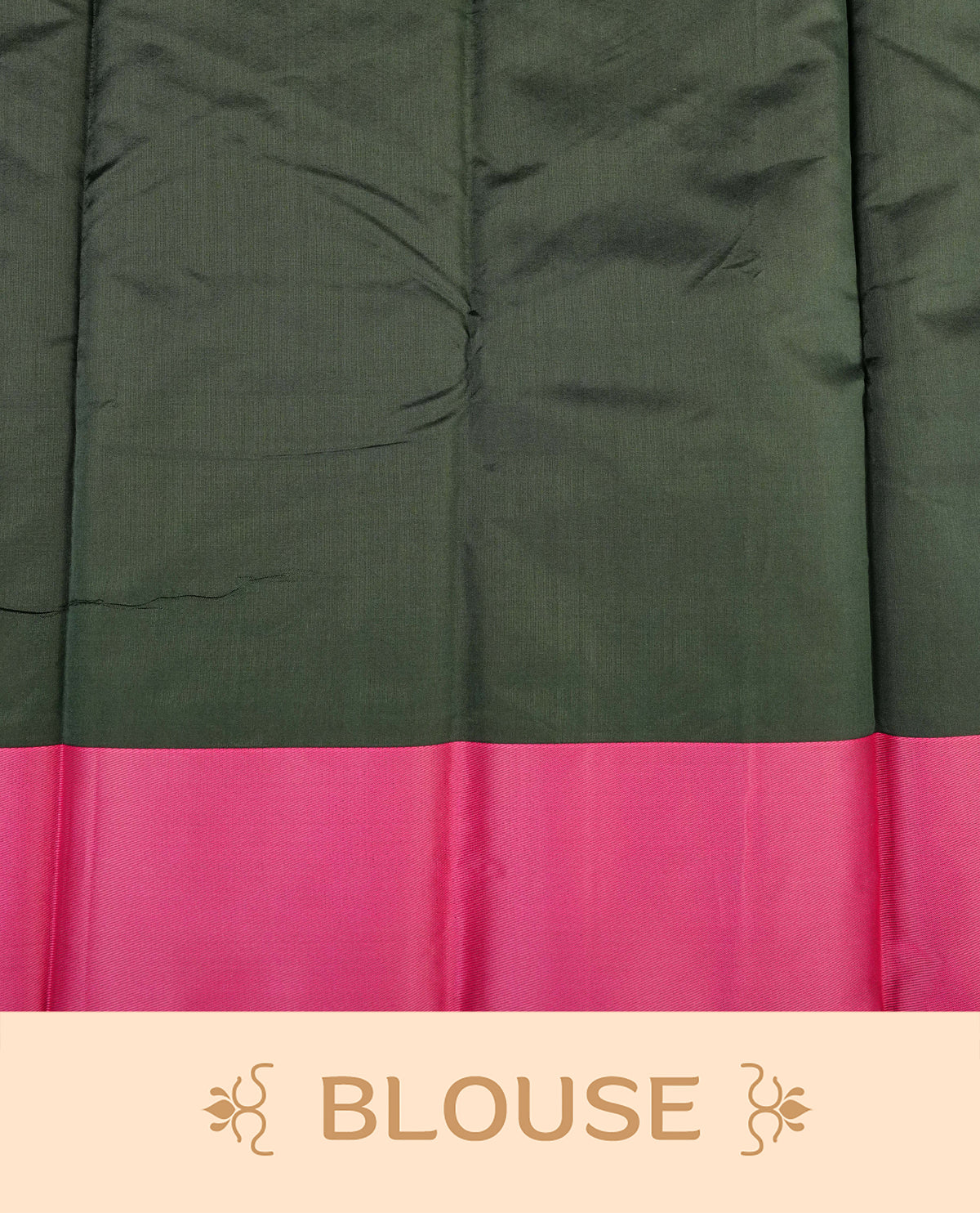 Dark green colour silk cotton saree featuring magenta colour thread motifs on body thread detiled contrast borders & pallu,comes with matching blouse piece