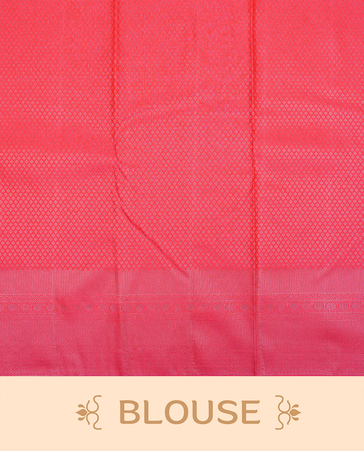 Pink & red colour semi silk saree featuring antique zari kodi patterns on body, contrast self colour with traditional border on body, grand pallu comes with matching blouse piece