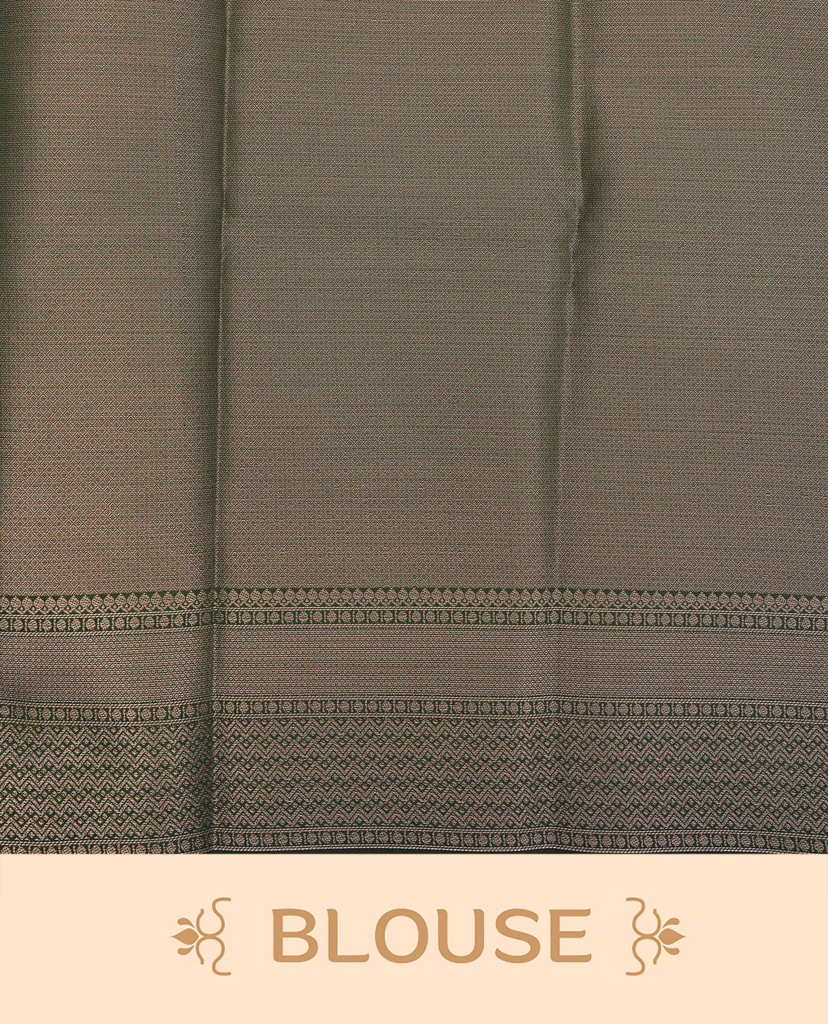 Wine colour semi silk saree featuring gold zari check patterns with buttas  on body, contrast green colour with traditional border on body, grand pallu comes with matching blouse piece