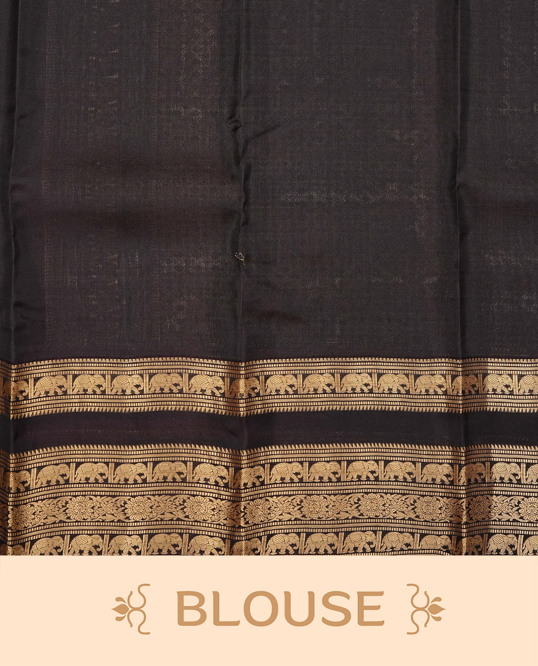 Purple colour Kancheepuram silk saree featuring Gold zari check with Chakra Motifs on body, complemented by chocolate colour with Traditional border, comes with matching blouse piece.