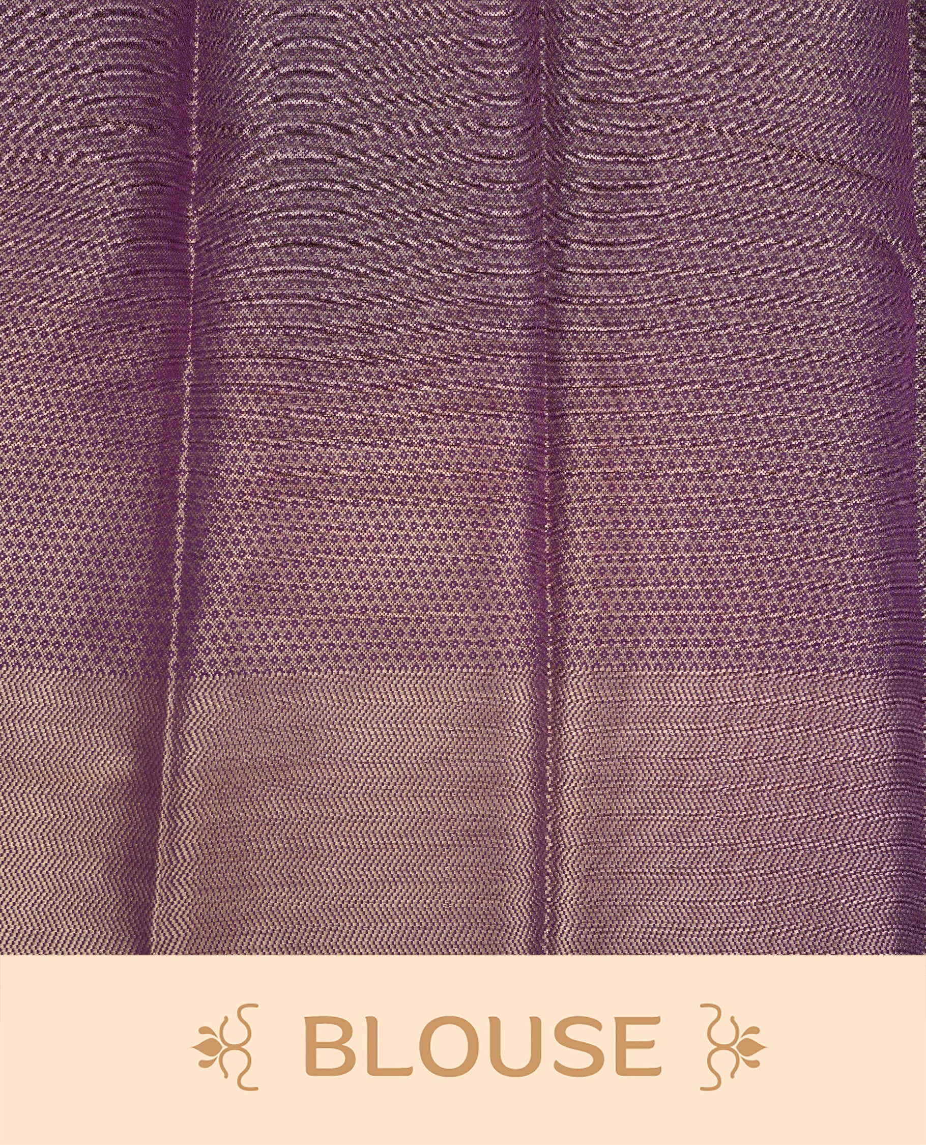 Violet Colour Semi Wedding Silk Saree Featuring Gold Zari Floral Stripes On Body, Adored With Self colour With Traditional Border, Paired With Matching Blouse Piece.