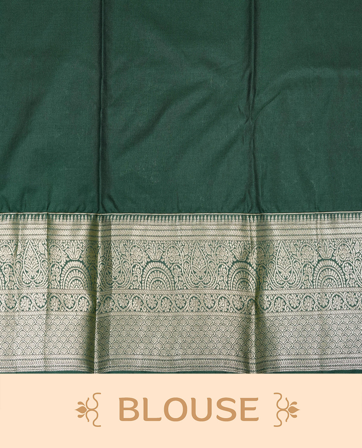 Reddish orange colour semi wedding silk saree featuring gold zari checks with motifs on body,contrast green colour with traditional border on body,rich pallu comes with matching blouse piece