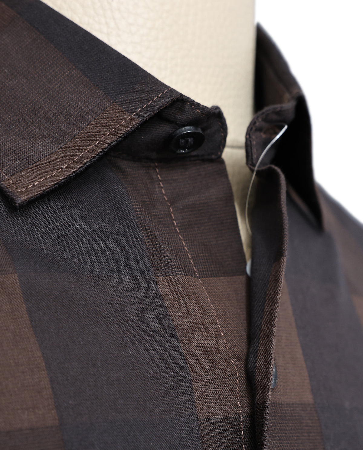 Black & Brown colour shirt with Check pattern on body, Full sleeve.