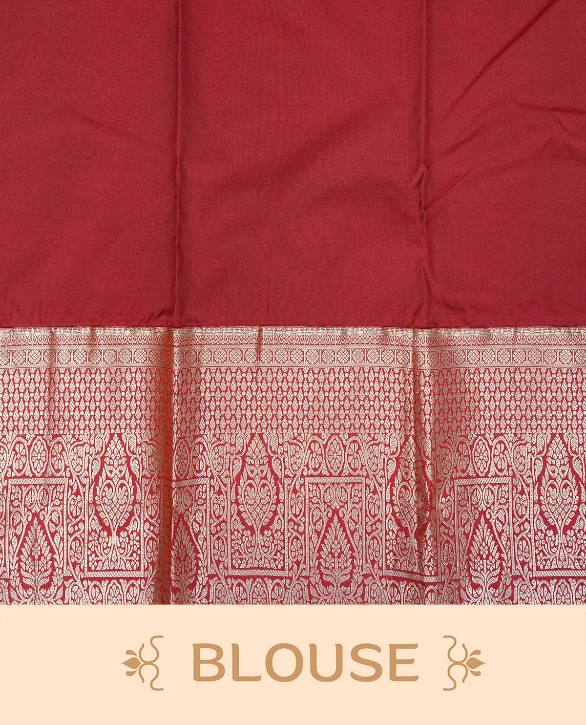 Bottle green colour semi wedding silk saree featuring light gold zari mango motifs on body, contrast maroon traditional border on body, rich pallu comes with matching blouse piece