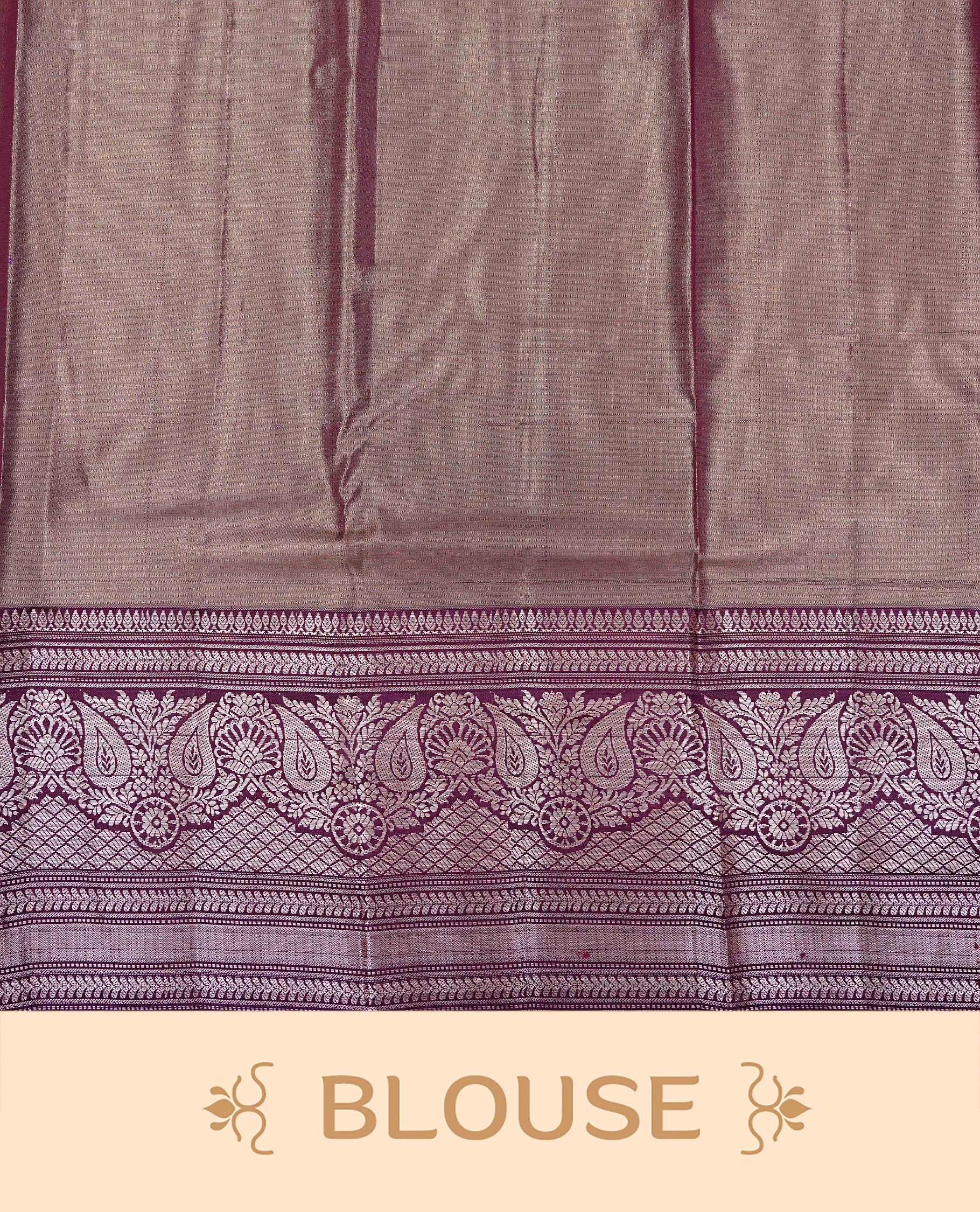 Maroon & gold colour Double shade Semi tissue silk saree featuring self color kodi with Maroon floral motifs on body, Contrast Maroon colour with traditional border, paired with matching.