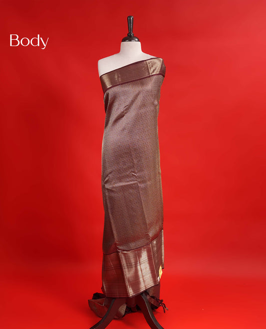 Dark Chocolate Colour Samudrika Silk saree.