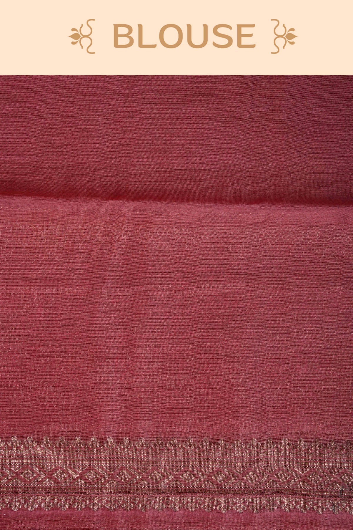 Camellia rose colour Banarasi Chanderi silk saree