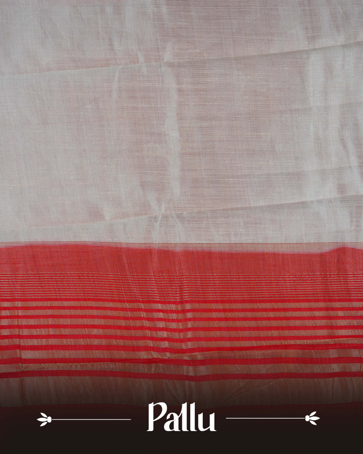 Cream colour Tussar silk saree Featuring Plain body, complemented by Contrast red colour gold zari temple & zari border, paired with matching blouse piece.