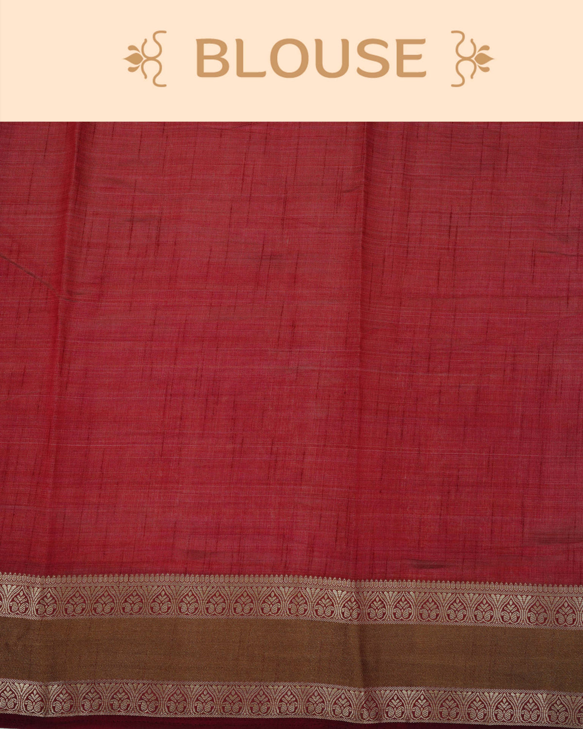Cream colour Tussar silk saree Featuring Plain body, complemented by Contrast dark maroon colour double border with zari detailing, paired with matching blouse piece.