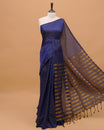 Dark Blue Colour Mul Cotton Saree