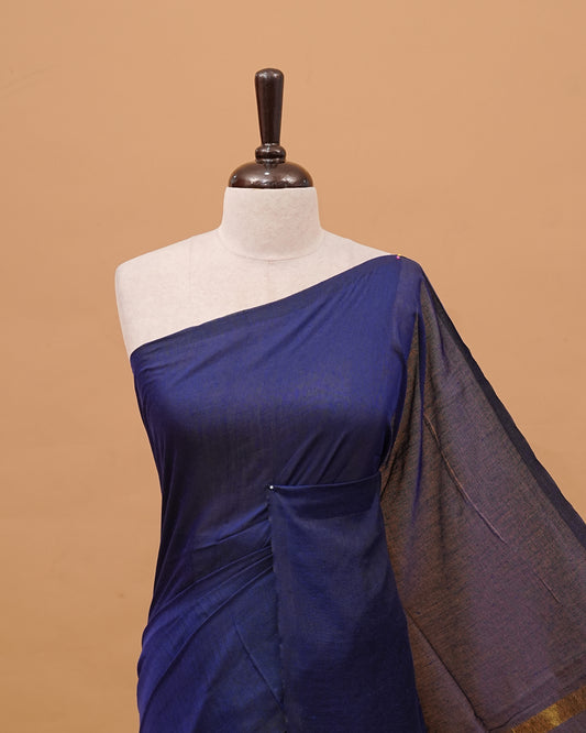 Dark Blue Colour Mul Cotton Saree