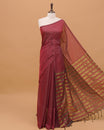 Maroon Colour Mul Cotton Saree