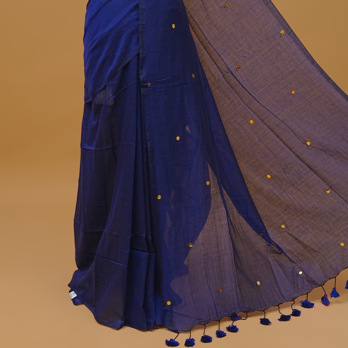 Blue Colour Mul Cotton saree