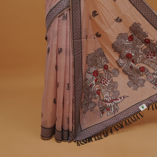 Naive Peach colour saree