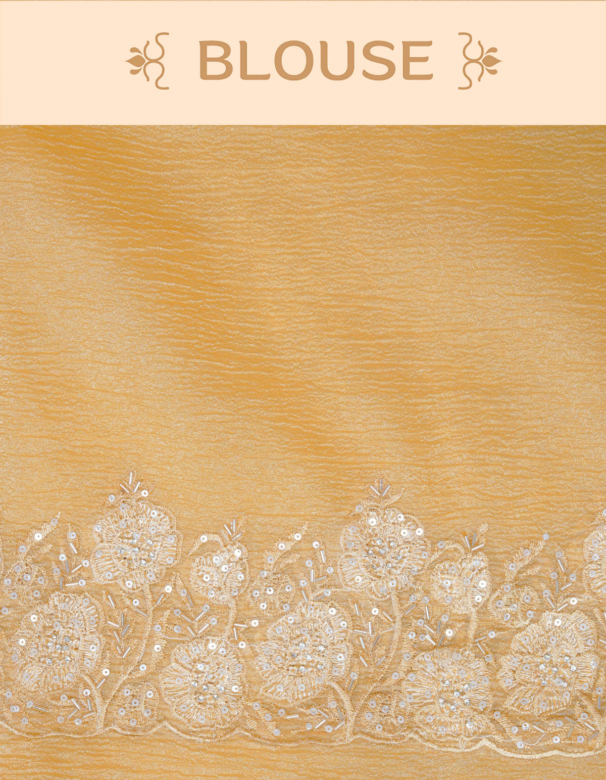 Pastel Yellow colour Crush organza saree with Thread & Cut beat work.