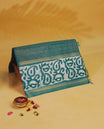 Teal Green colour Tusser Silk saree