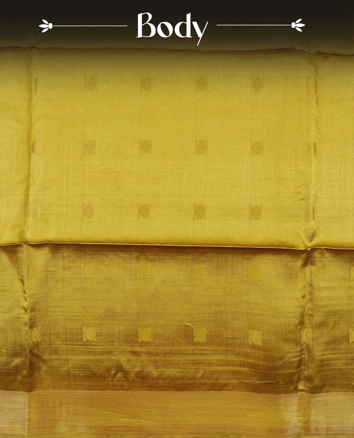 Sunken Gold colour fiber silk saree