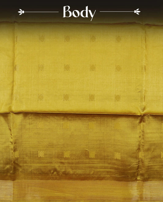 Sunken Gold colour fiber silk saree