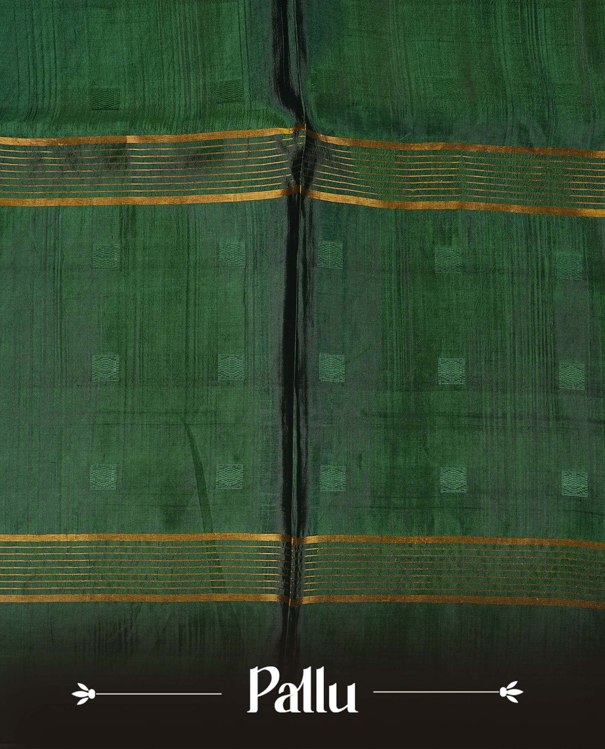 Dark Green colour fiber silk saree