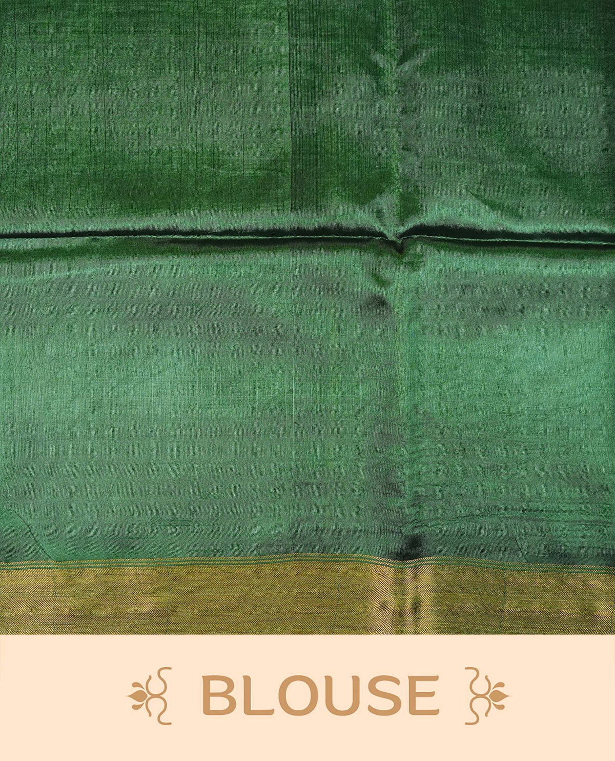 Dark Green colour fiber silk saree