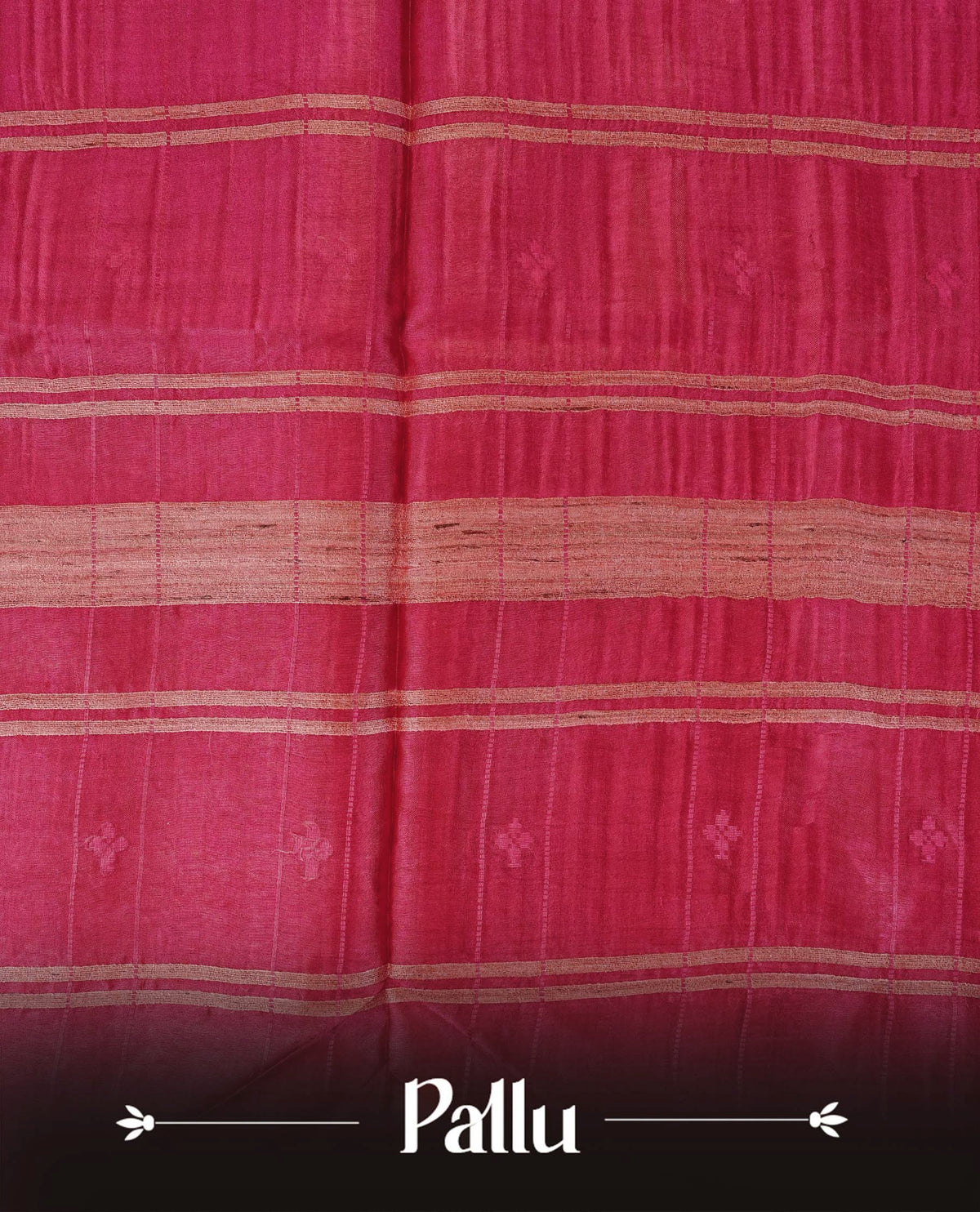 Crimson red colour fiber silk saree