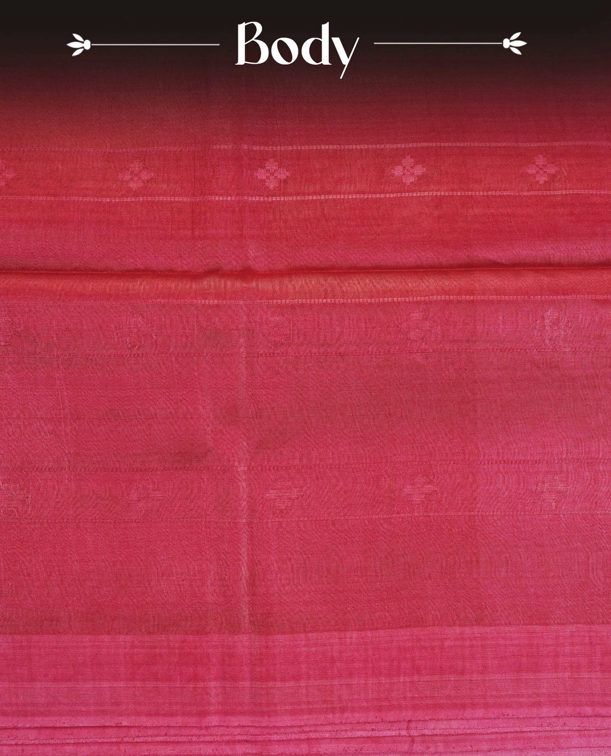 Crimson red colour fiber silk saree
