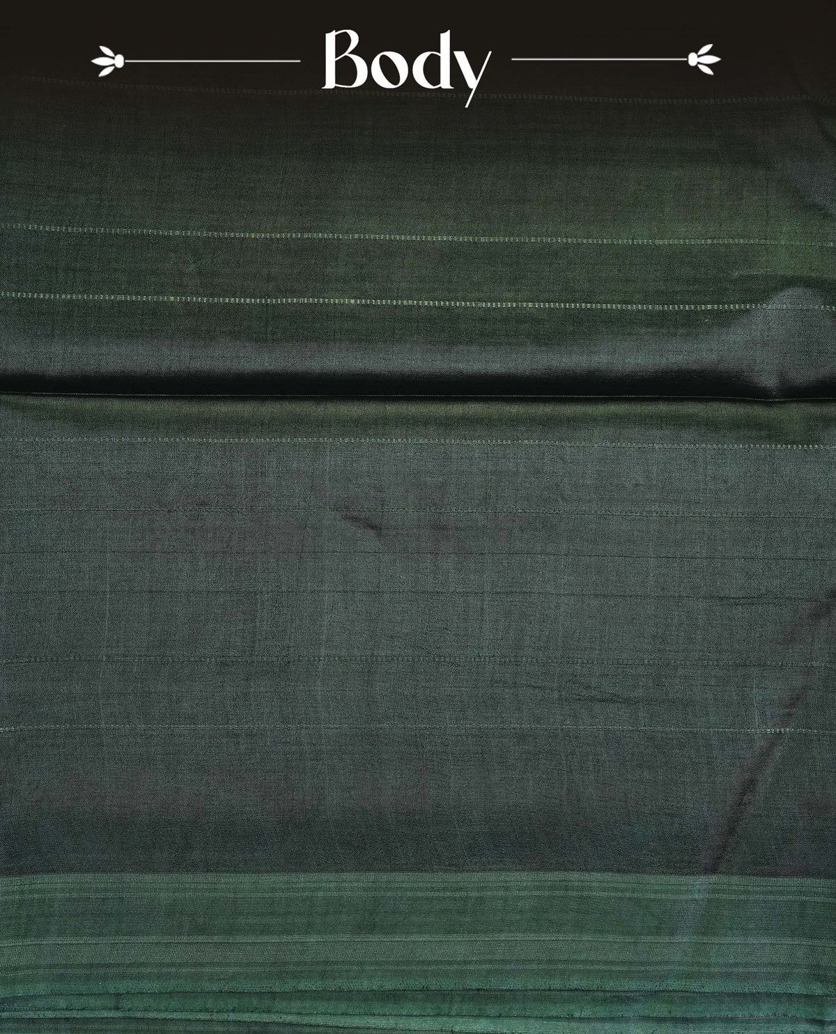 Dark green colour fiber silk saree