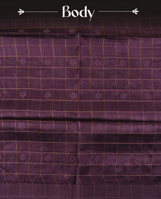 Burgundy colour fiber silk saree