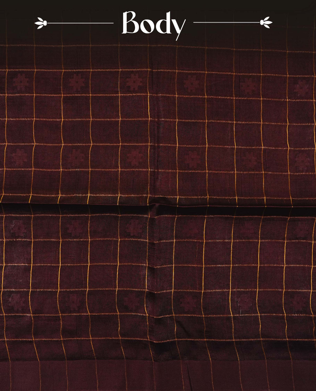 Brown colour fiber silk saree