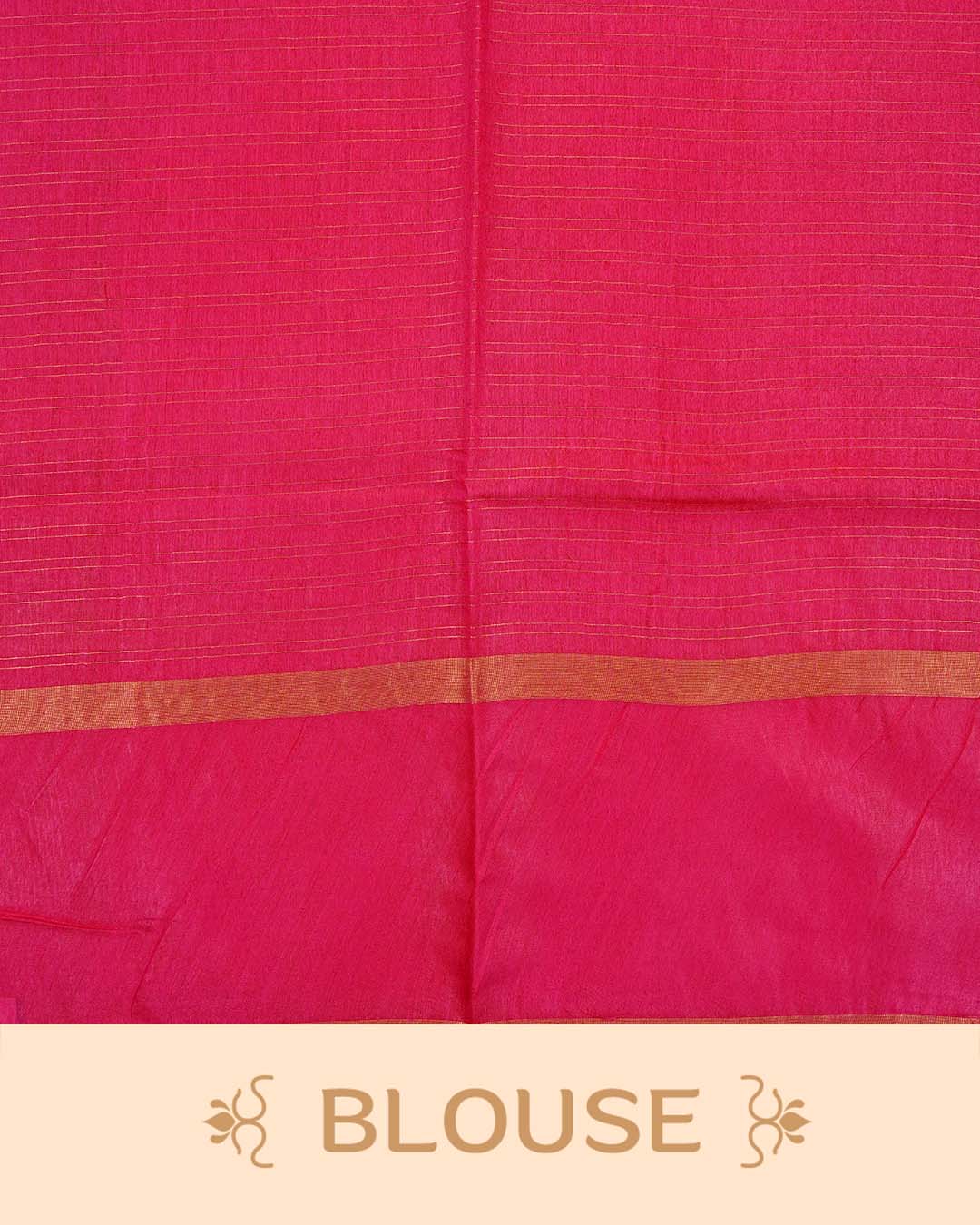 Magenta pink colour Tusser Silk saree