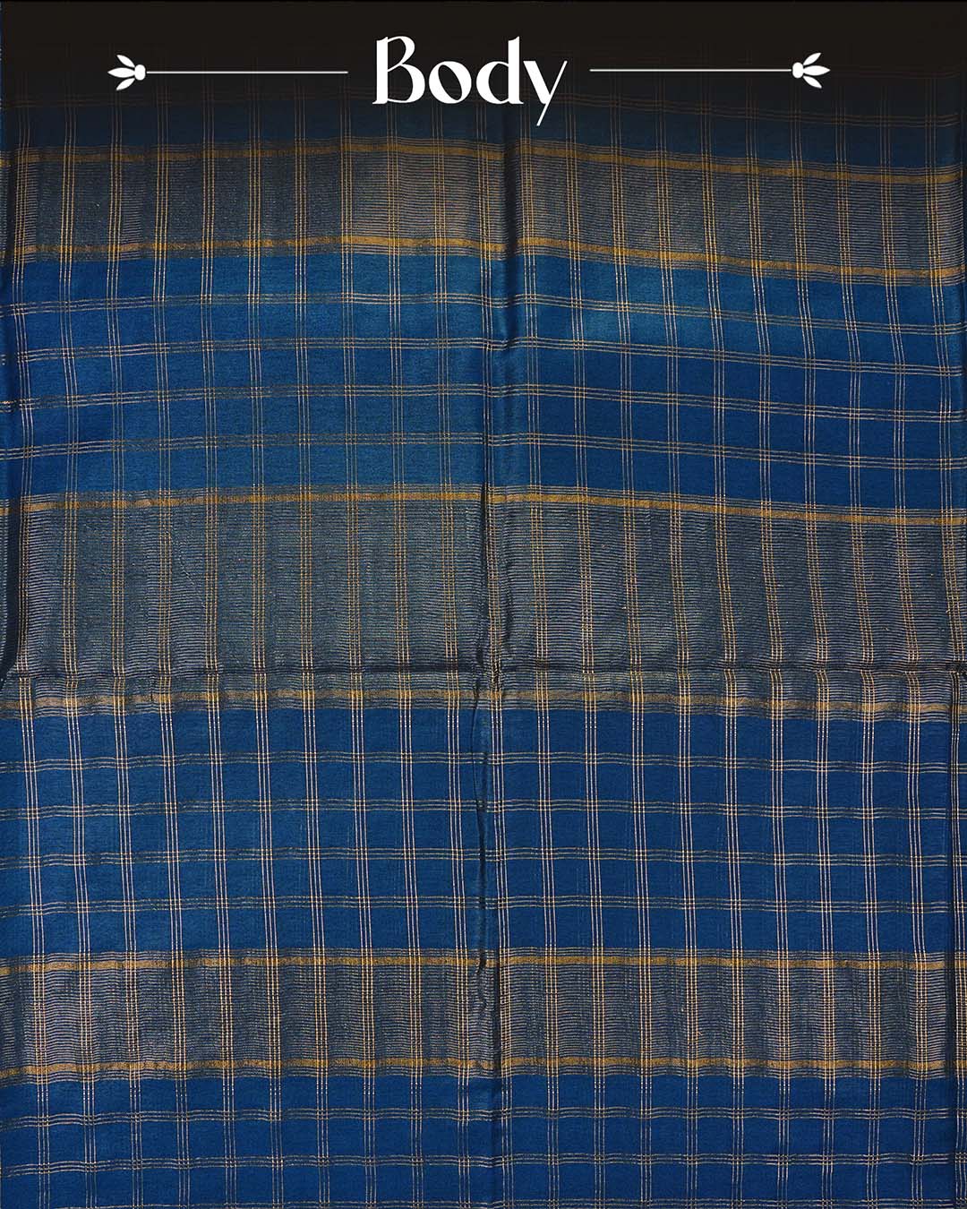 Deep royal Blue colour Tusser Silk saree