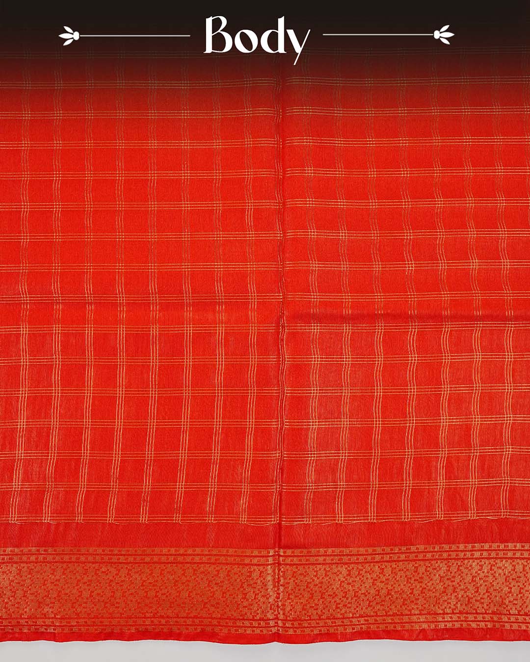 Red colour Tusser Silk saree