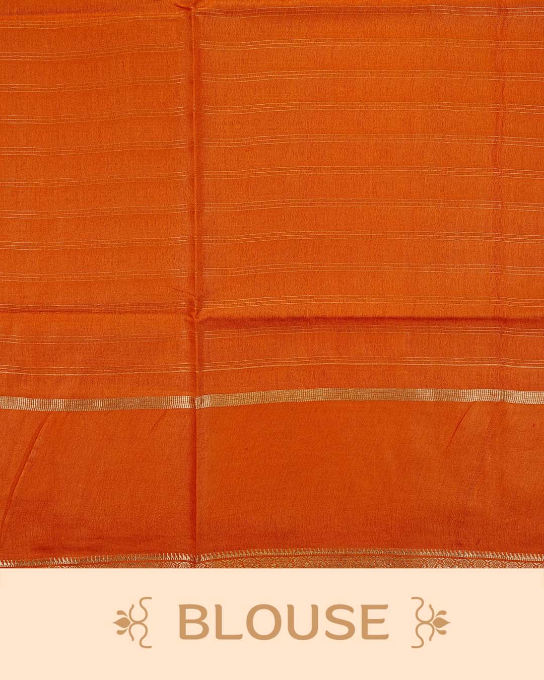 Mustard orange colour Tusser Silk saree