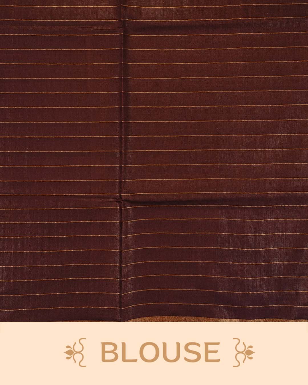 Brown colour Tusser Silk saree