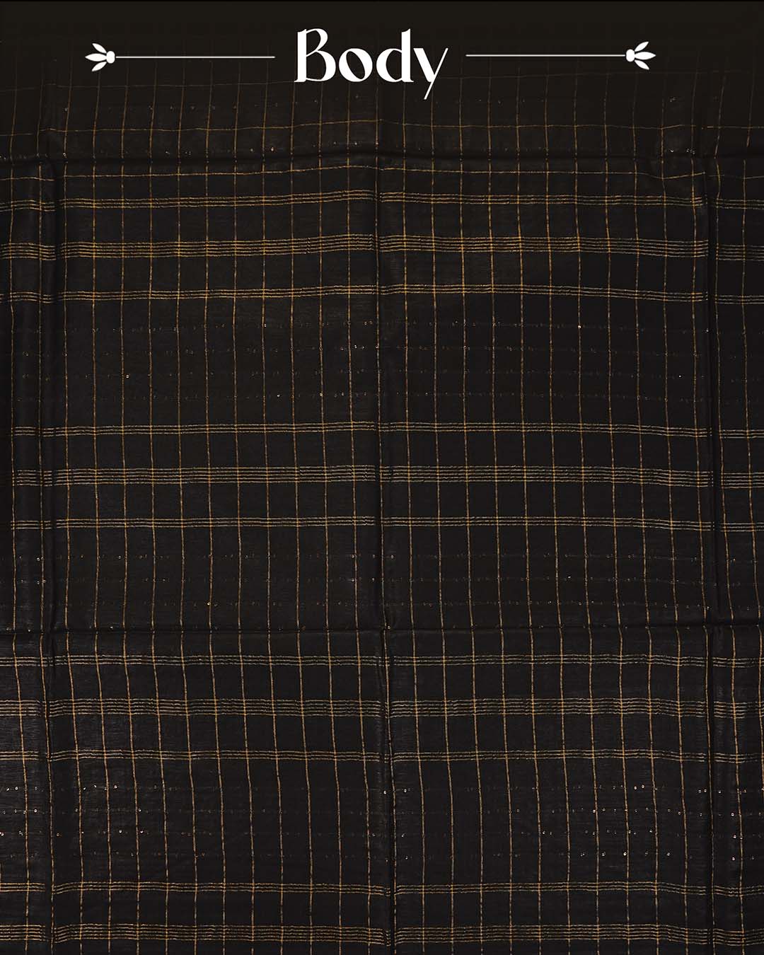 Royal Black colour Tusser Silk saree