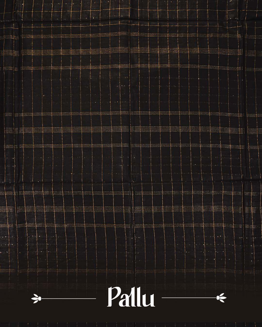 Royal Black colour Tusser Silk saree