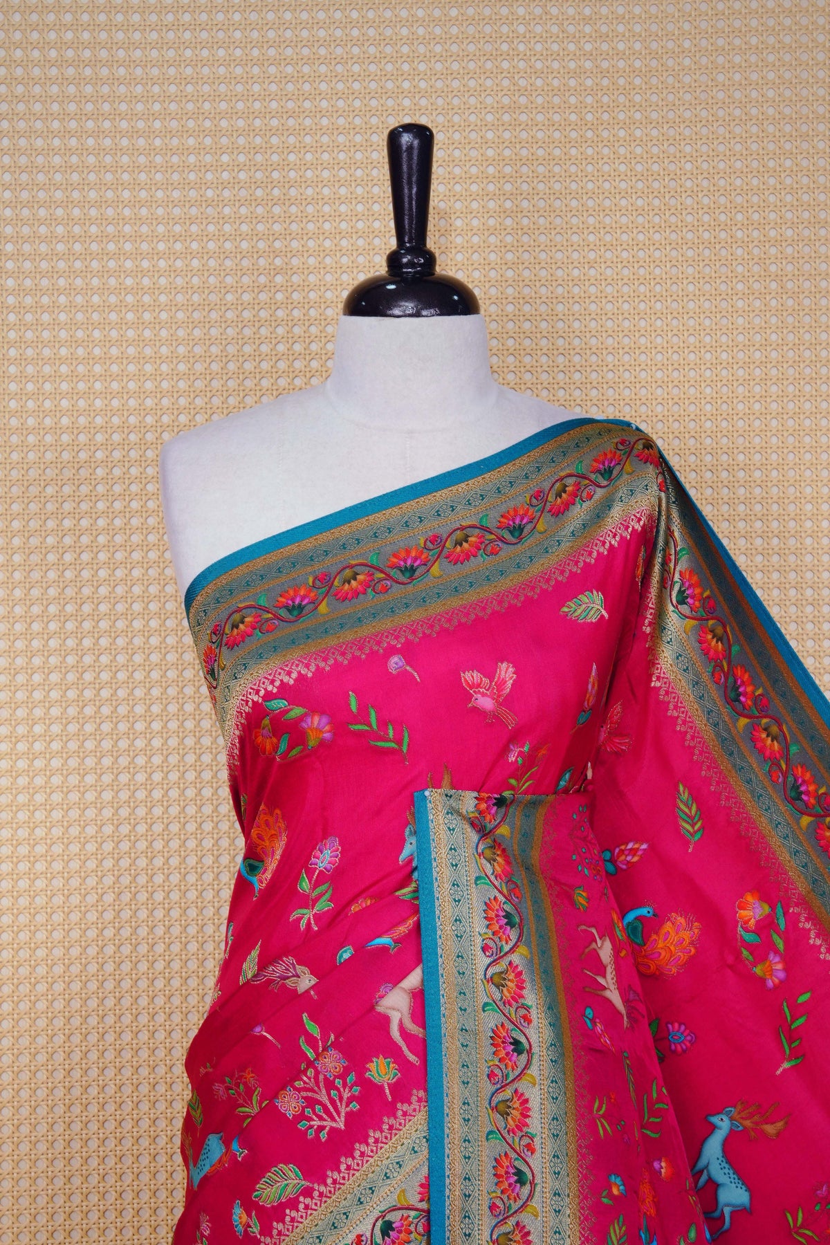 Pink Colour Pashmina Saree