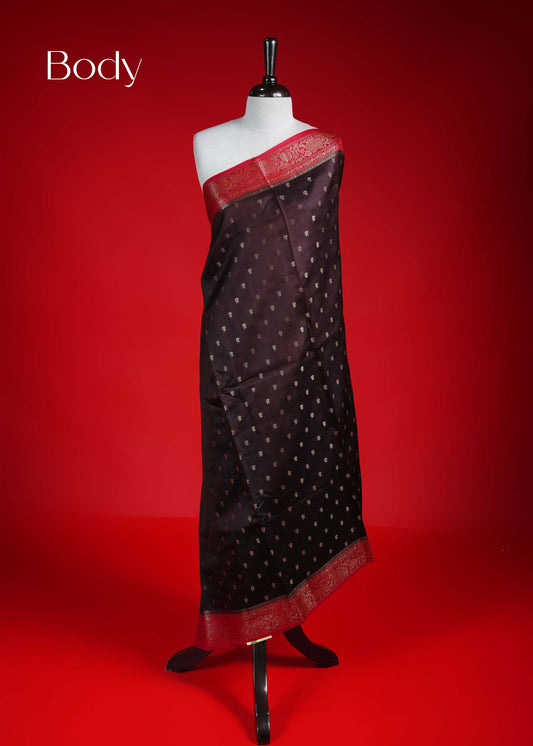 Brown colour Banarasi silk saree