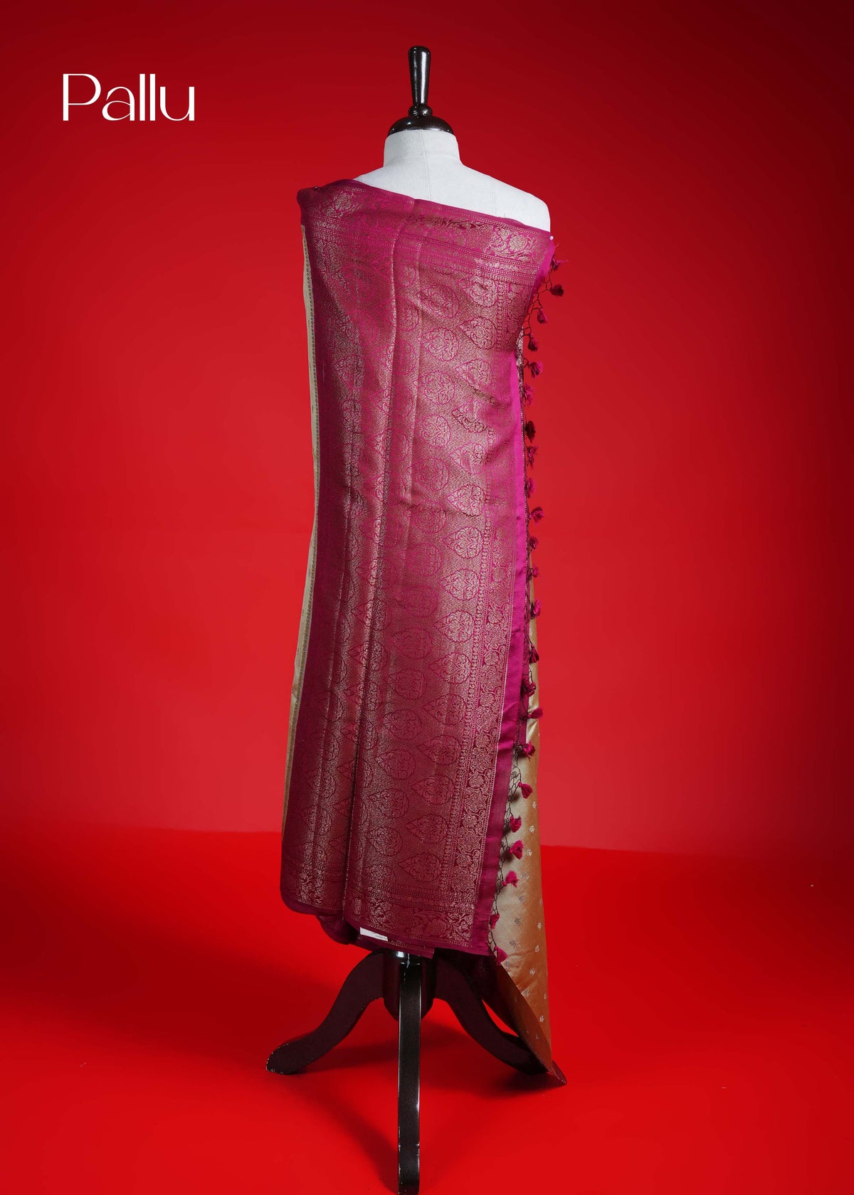 Royal Cream colour Banarasi soft silk saree