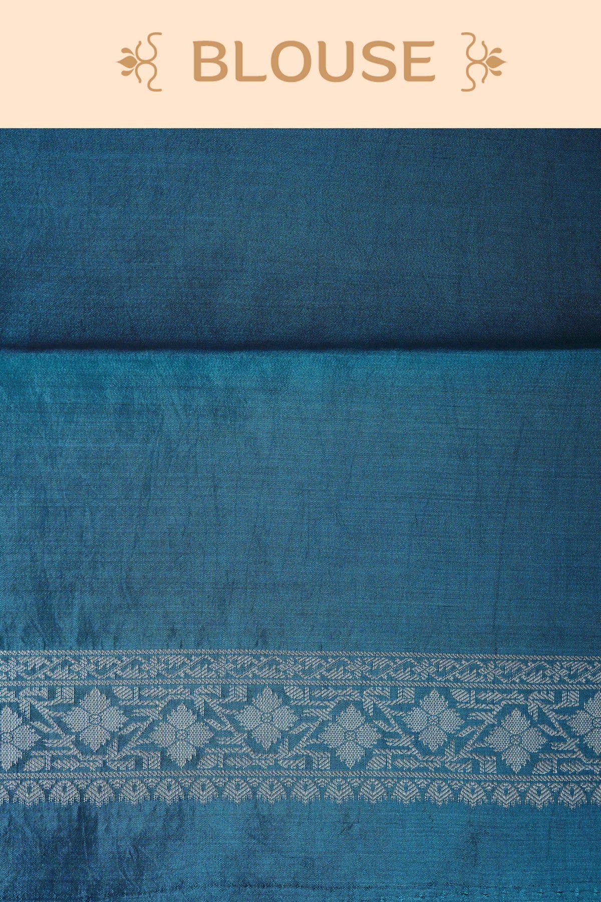 Teal colour Banarasi soft silk saree