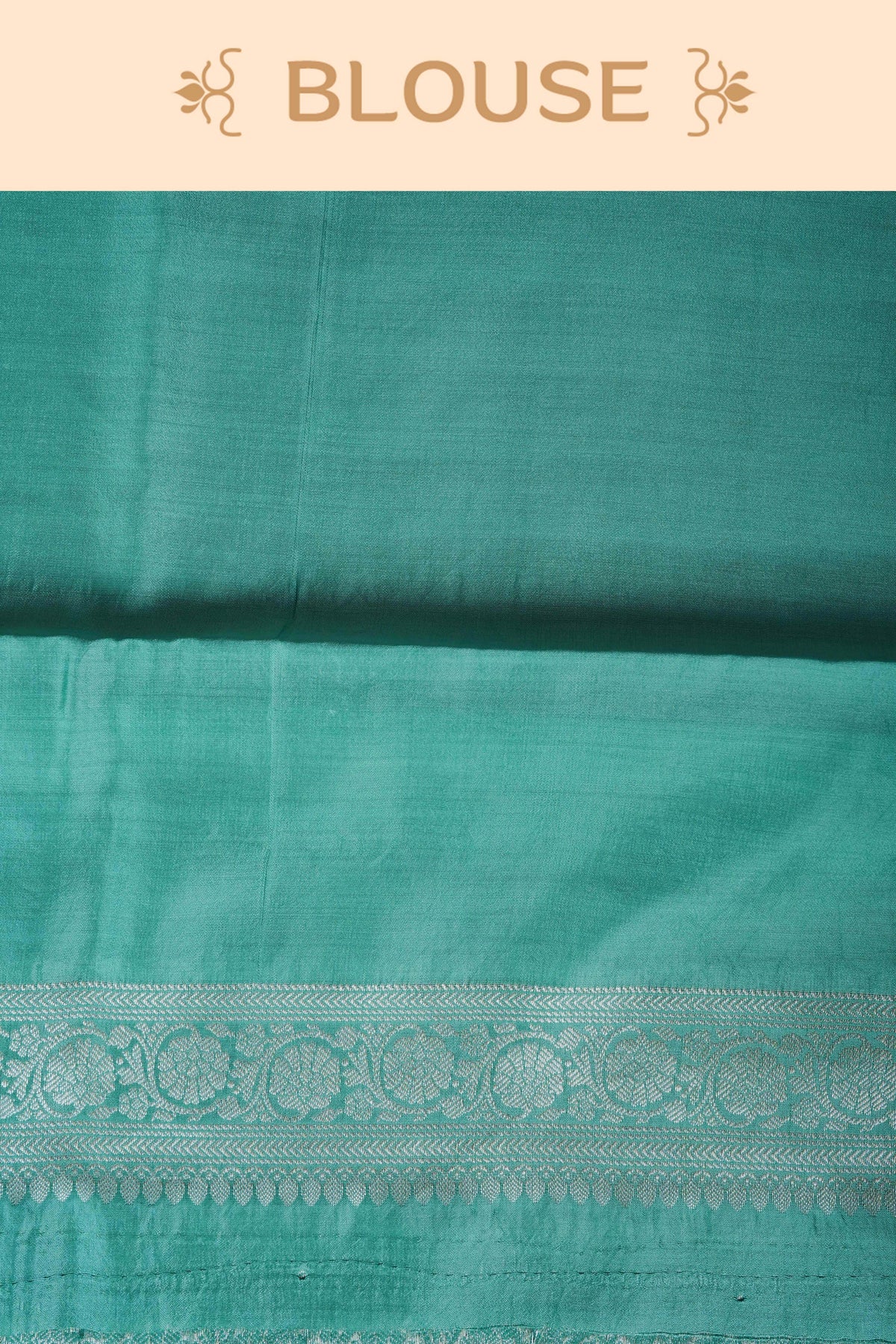 Mint green colour Banarasi soft silk saree