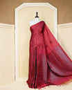 Maroon colour soft silk saree