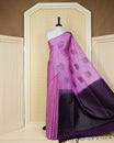 Light orchid colour soft silk saree