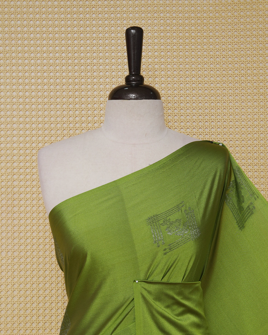 Light olive colour soft silk saree