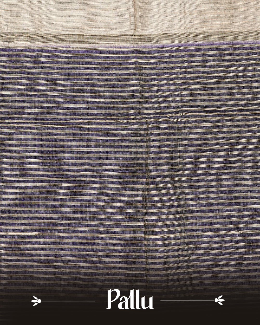 Cream colour Tussar silk saree Featuring Elegant Plain body, complemented by Contrast Navy blue colour with gold zari border, paired with matching blouse piece.