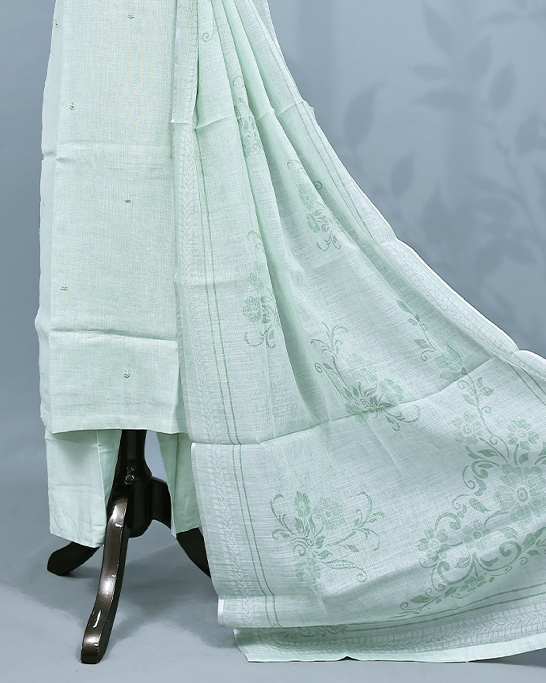 Mint colour Salwar set comes top with Sequin work on body, paired with matching bottom and dupatta.