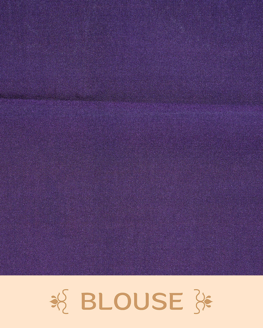 Burnt orange colour soft silk saree featuring antique zari motifs on body with contrast dark purple colour pallu & paired with matching blouse piece.