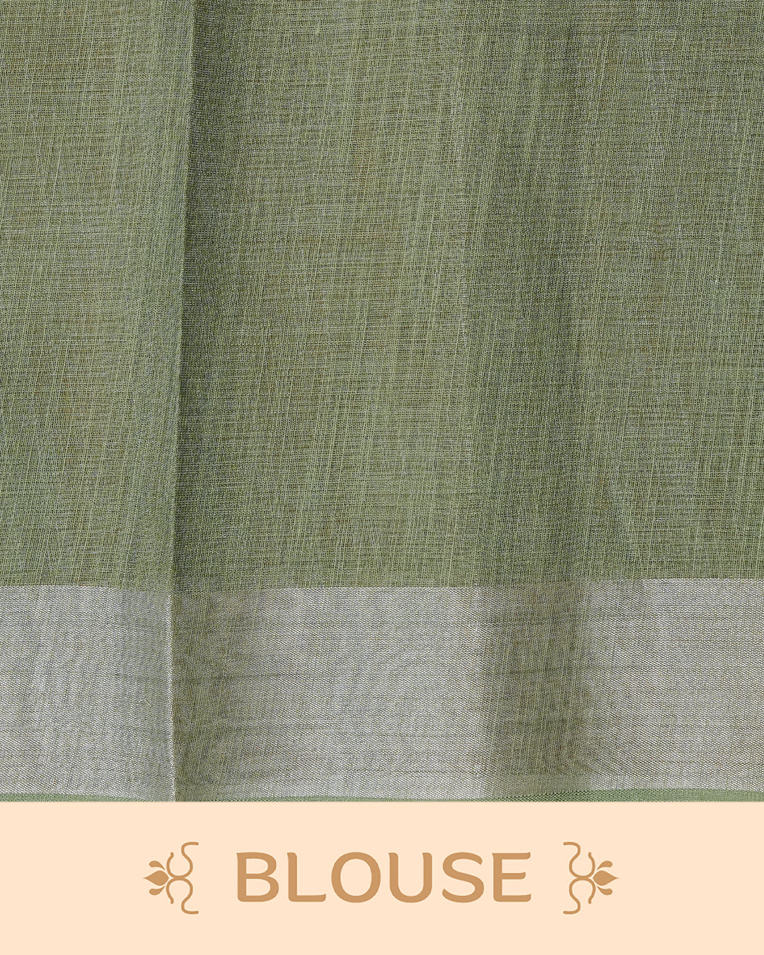 Pista Green Colour Semi Linen Saree